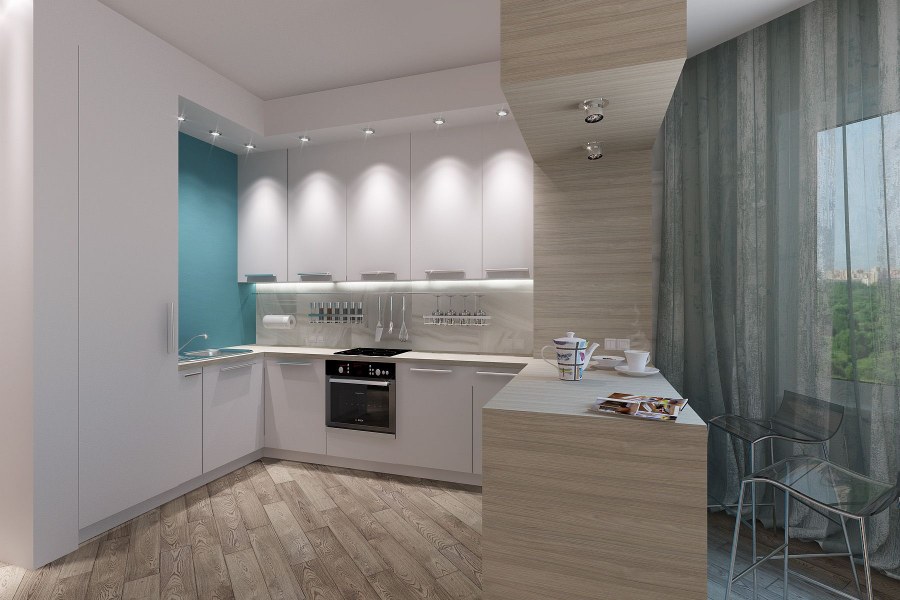 Нестандартная планировка кухни