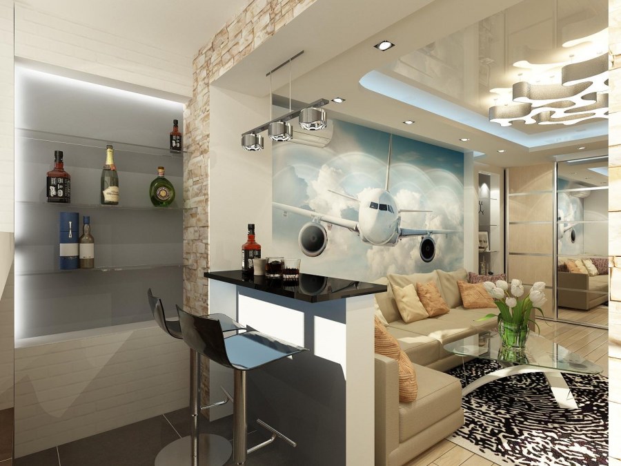 Кухня гостиная 20 кв