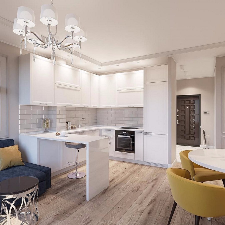 Кухня-гостиная 16м икеа