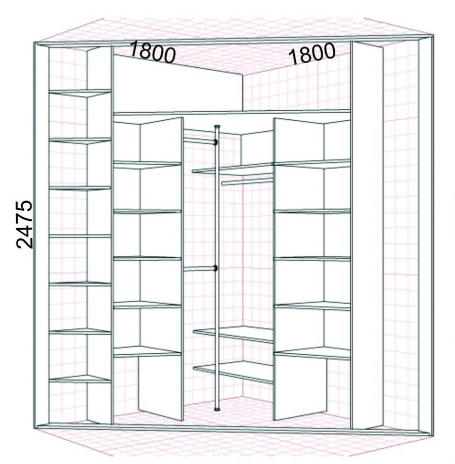Шкаф-купе Барселона ШКК 401