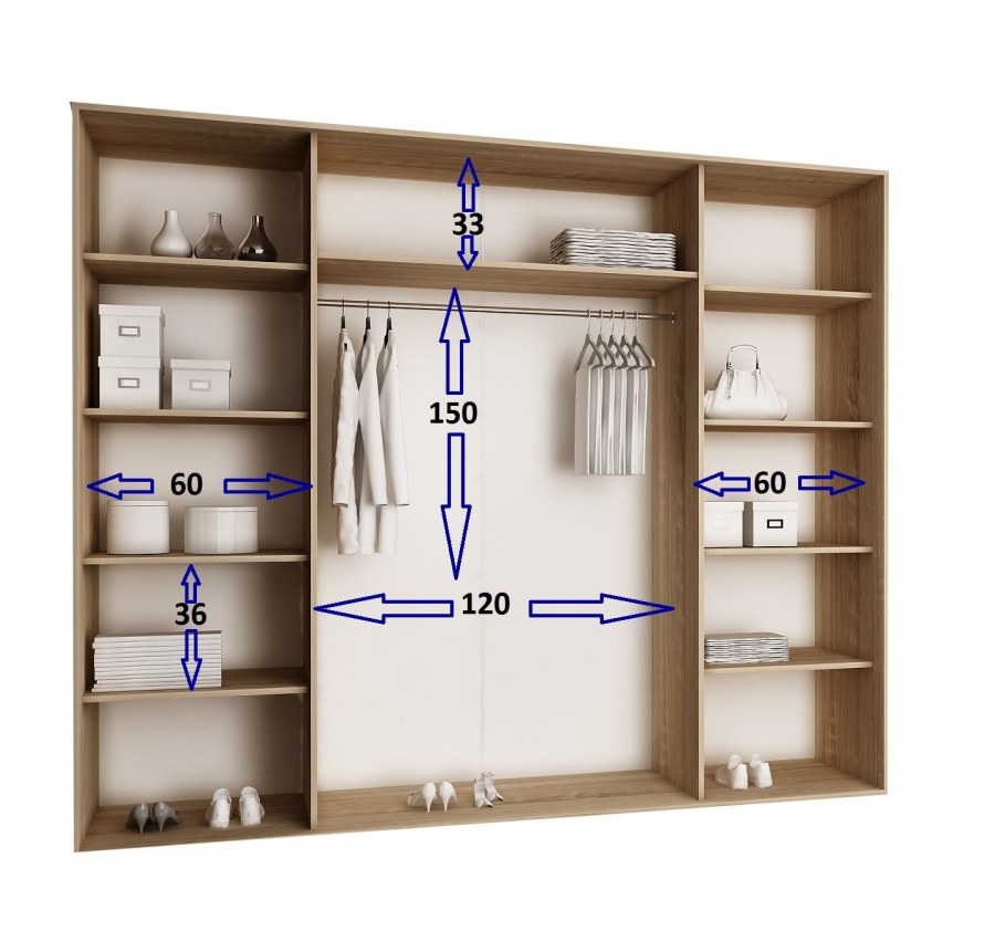 Шкаф купе внутри