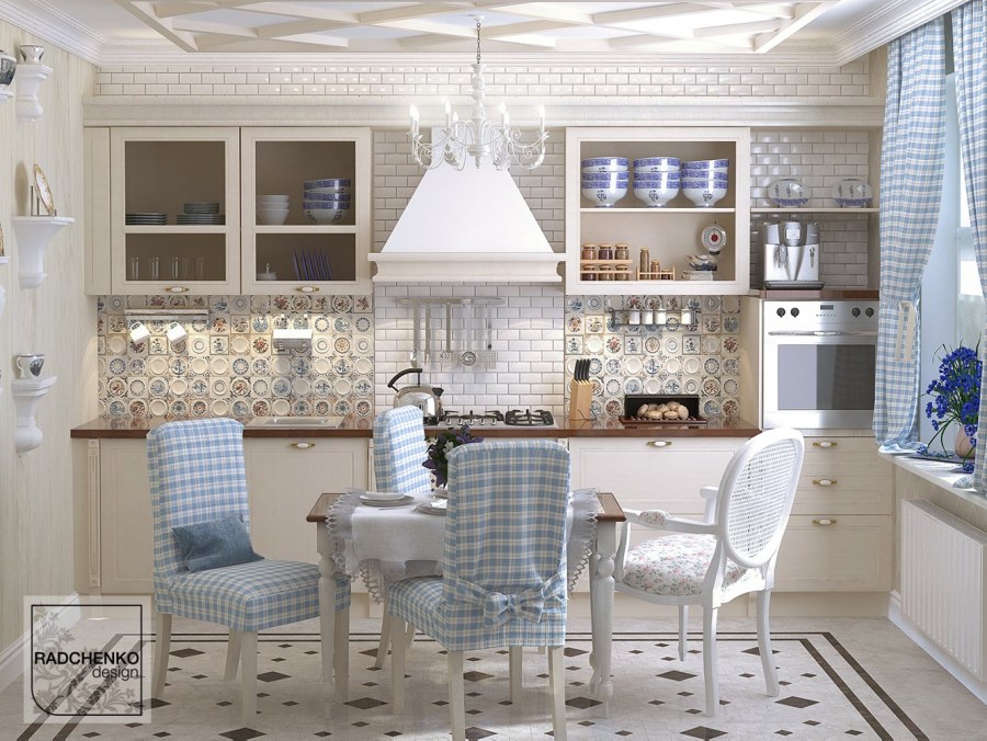 Кухня в стиле Прованс 9м2