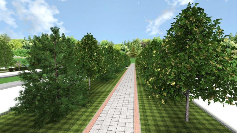 Обустройство аллеи