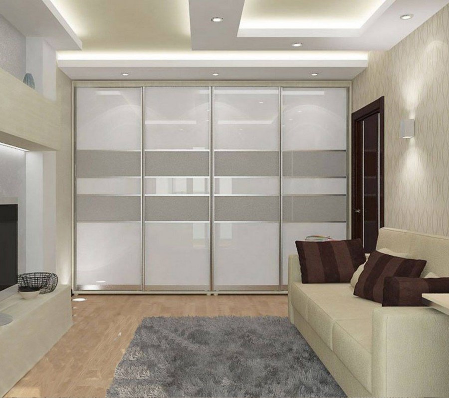 Встроенные шкафы в зале