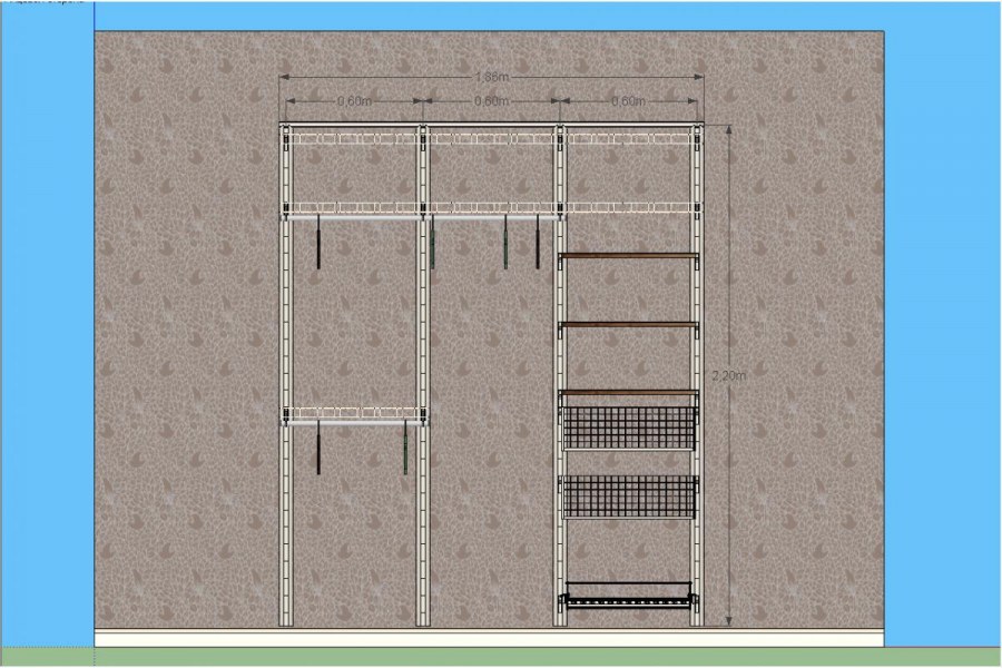 Стеллажи для гардеробной комнаты