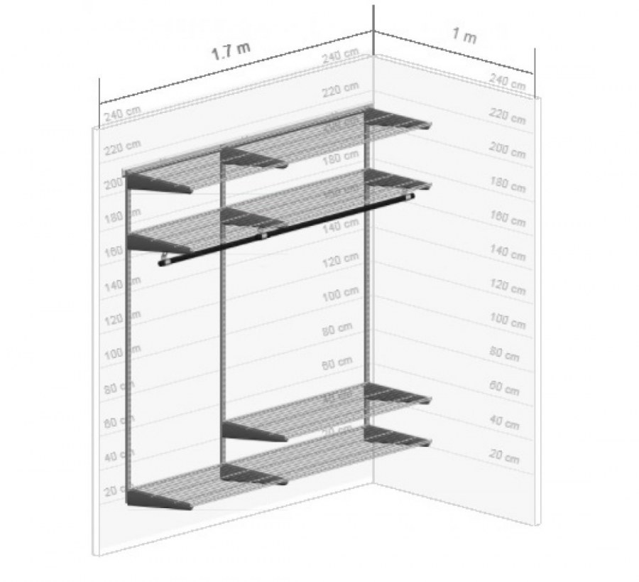 Гардеробная система Оскар 3000х 2360