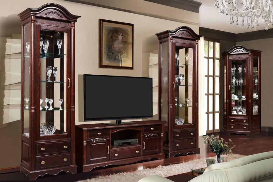 Шкаф с витриной «Паола 2380»