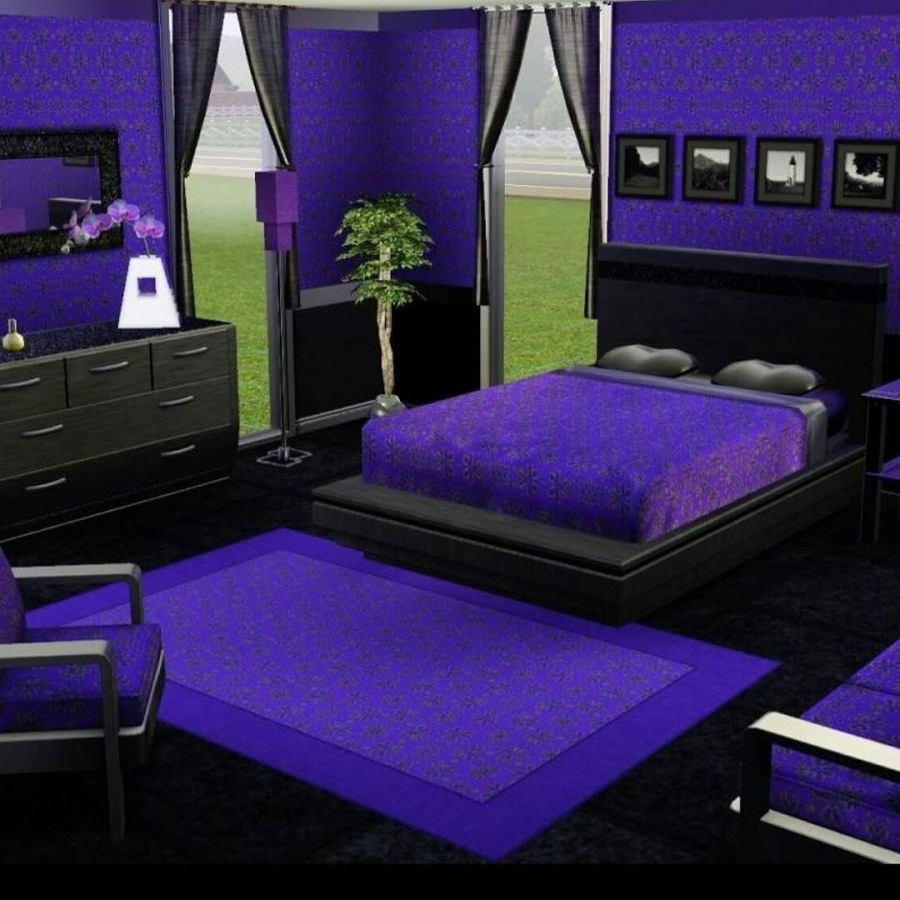 Красивая комната фиолетовая в МАЙНКРАФТЕ для девочек