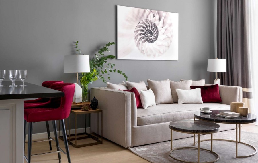 Интерьер с зелеными акцентами