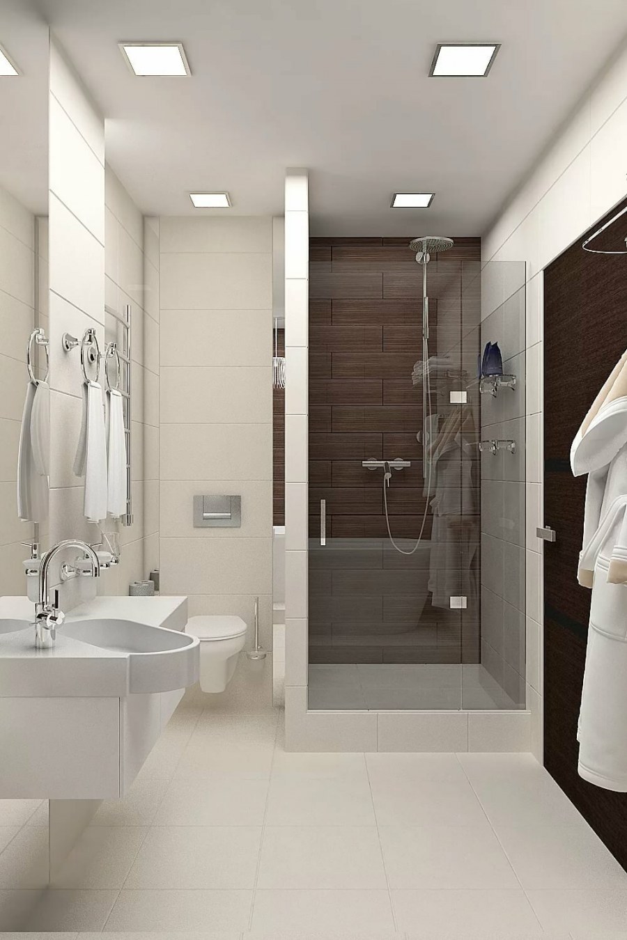 Планировка ванной комнаты с душевой