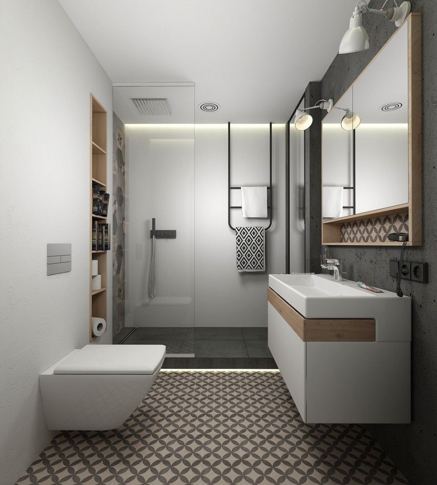 Планировка узкой ванной