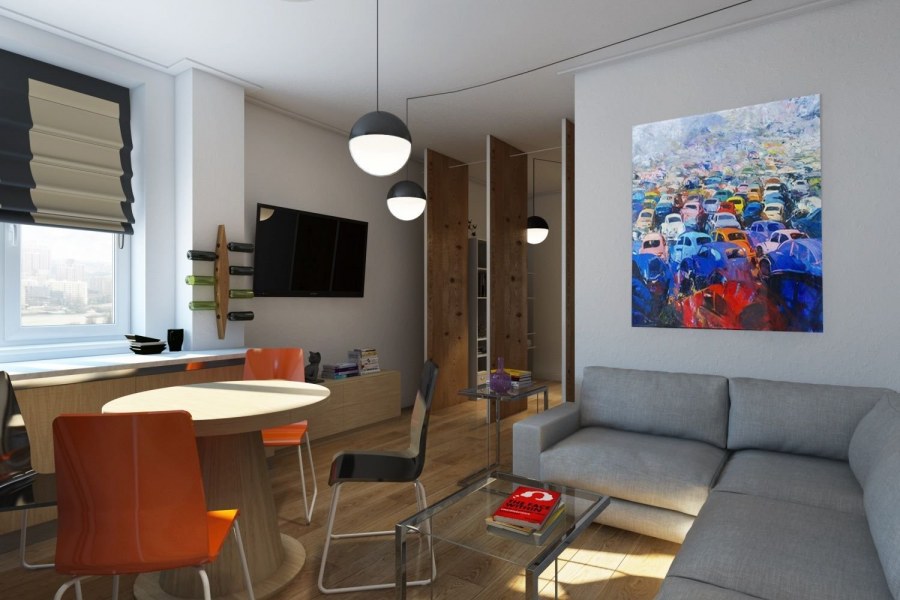 Интерьер квартиры студии малогабаритной