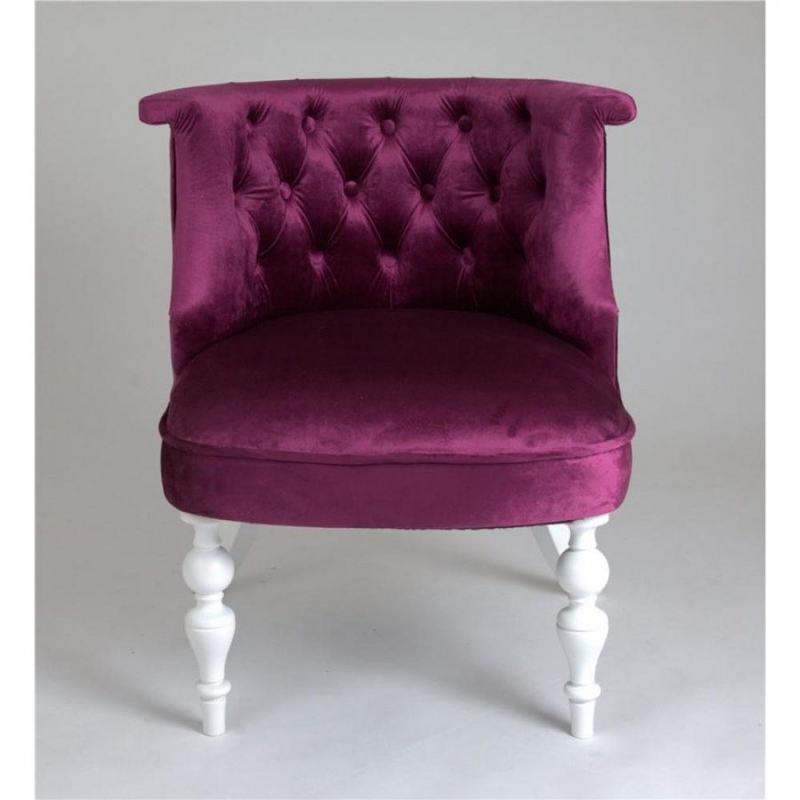Кресло бархат (эмаль белая / 26 - темно-розовый)