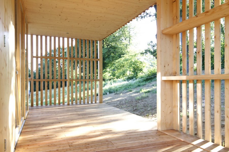 Ограждение террасы из реек