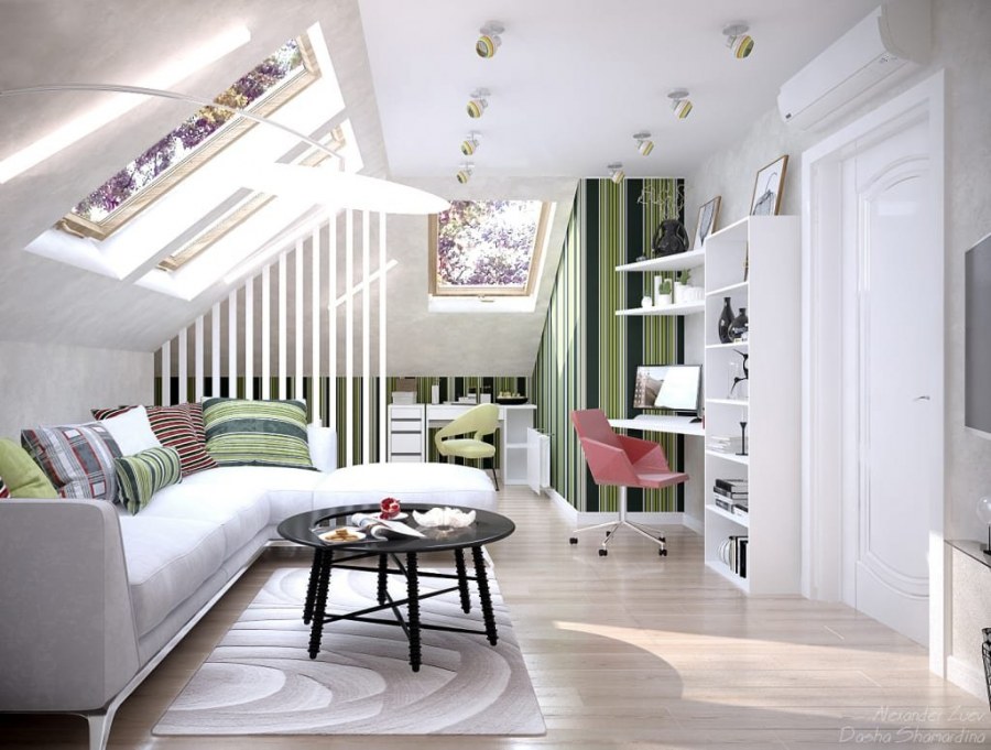 Мансарда в современном стиле