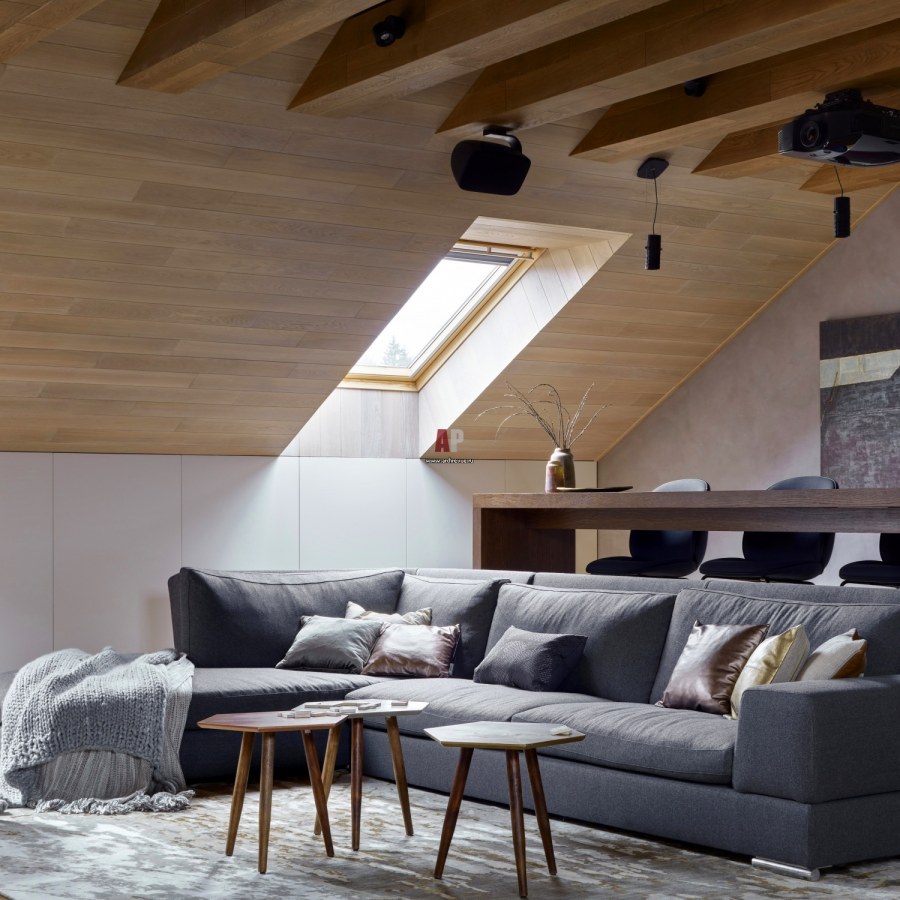 Интерьер мансарды