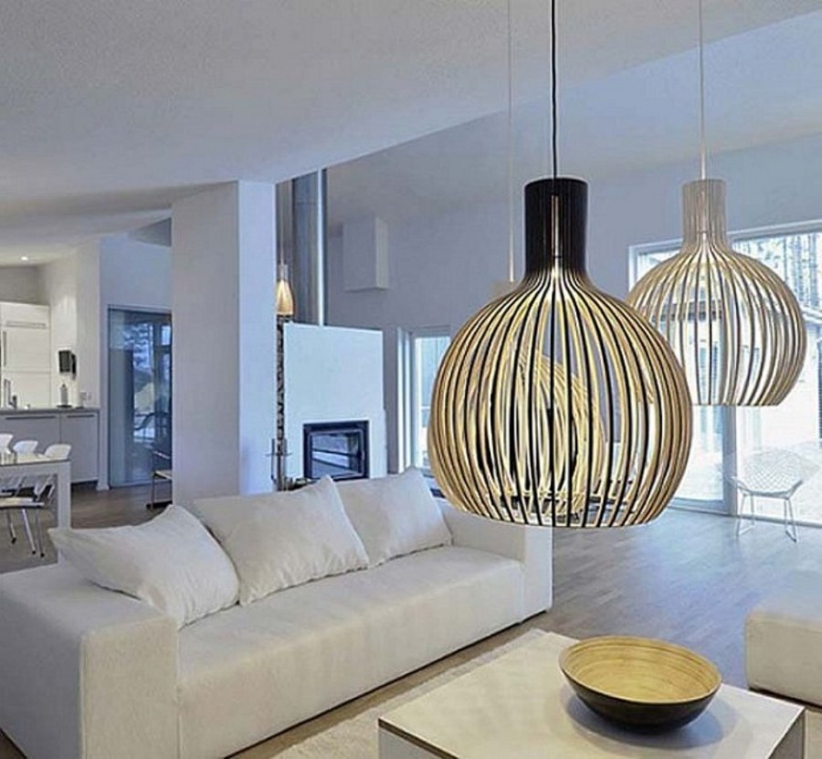 Дизайнерские лампы в интерьере