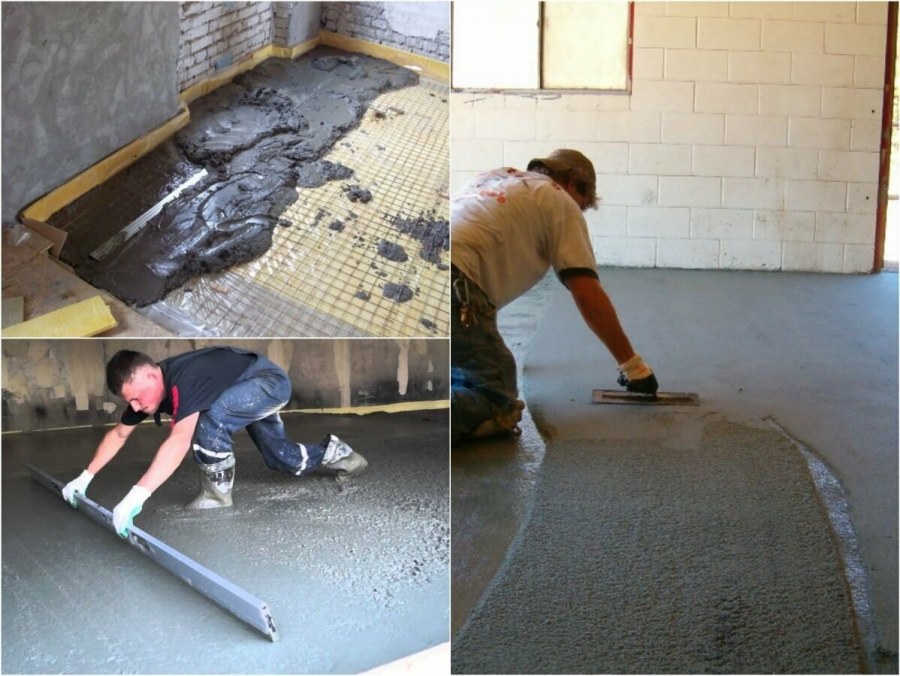 Заливка пола бетоном