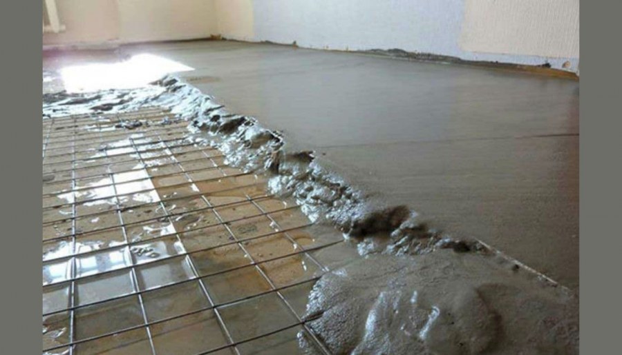 Армирование стяжки 100мм