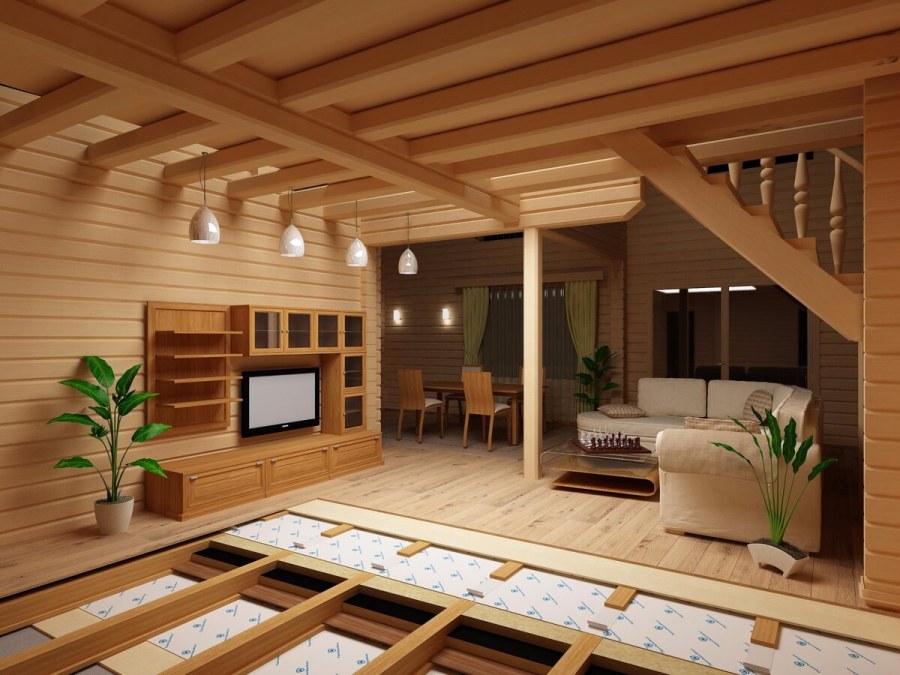 Звукоизоляция дома из бруса