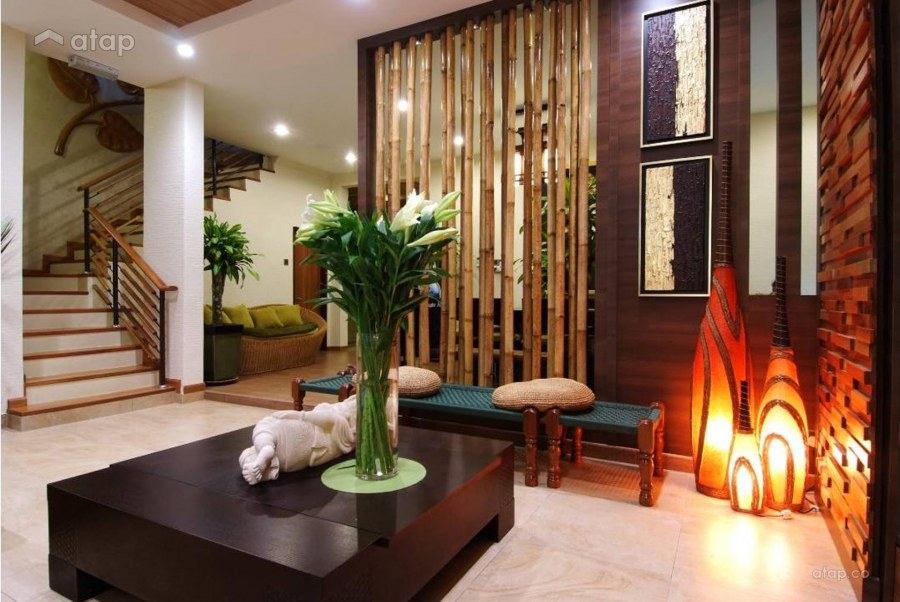 Перегородки для зонирования пространства в комнате из бамбука