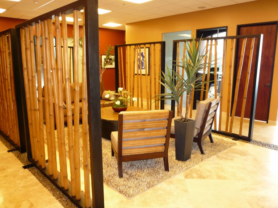 Бамбуковые перегородки в интерьере