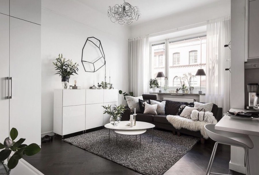 Стильный черно-белый интерьер