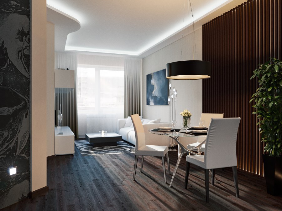 Интерьер в монохромных тонах