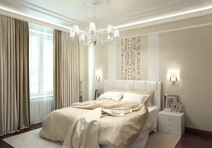 Светлая спальня Неоклассика