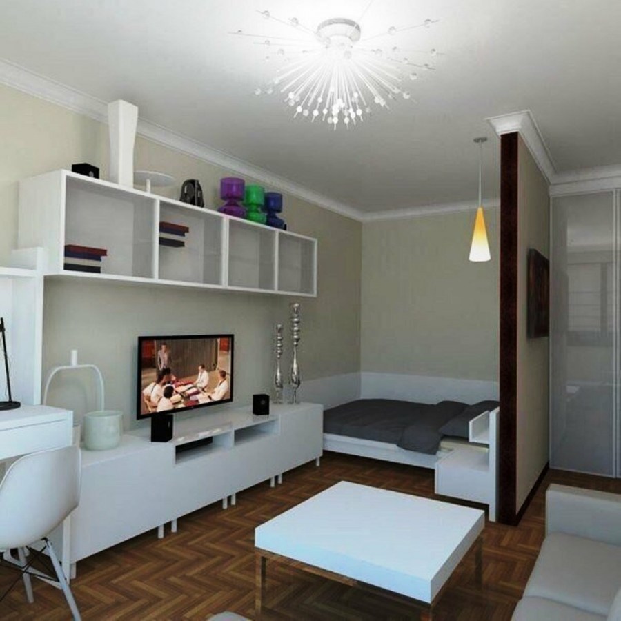 Гостиная-спальня 18м2 икея