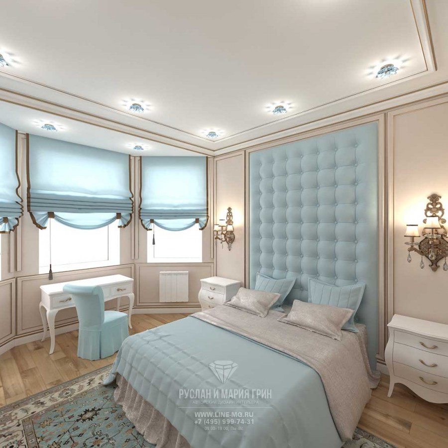 Спальня нежных тонов в классике