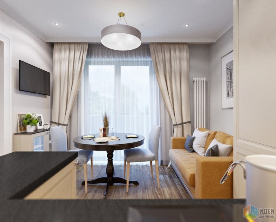 Однокомнатная квартира с эркером