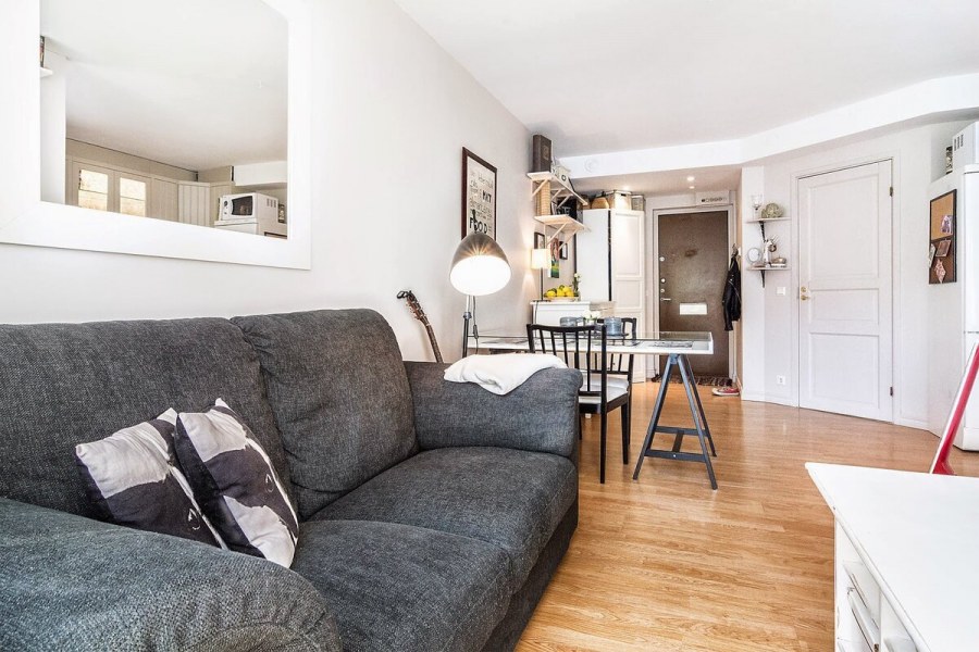 Интерьер студии 31 кв м