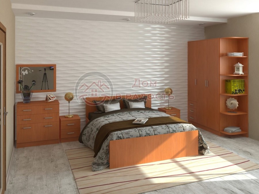 Комната с рыжей мебелью