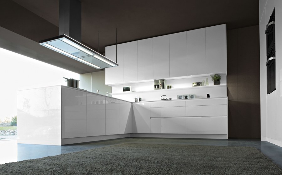 Кухня с витриной Интегро Бора фасад