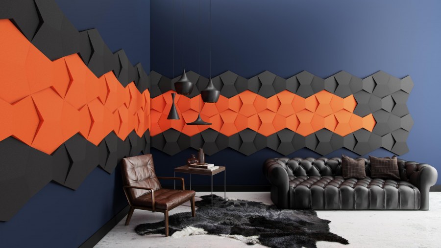 Гипсовая 3d панель Пента