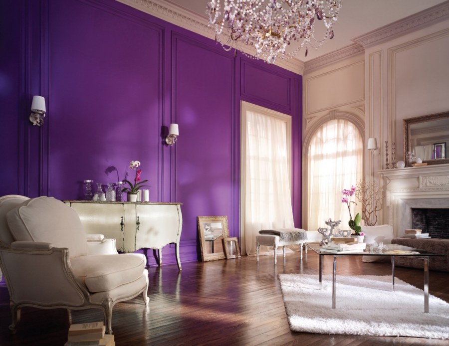 Интерьер в сиреневых тонах
