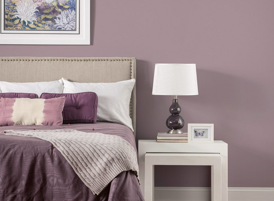 Серо лиловый цвет стен