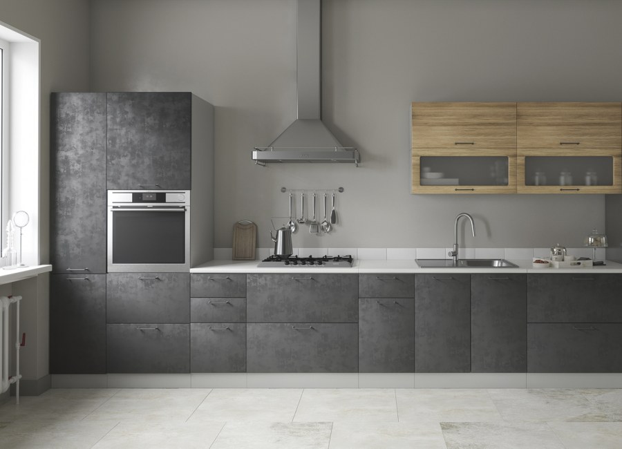 Кухни лофт бетон темный /светлый ДСВ