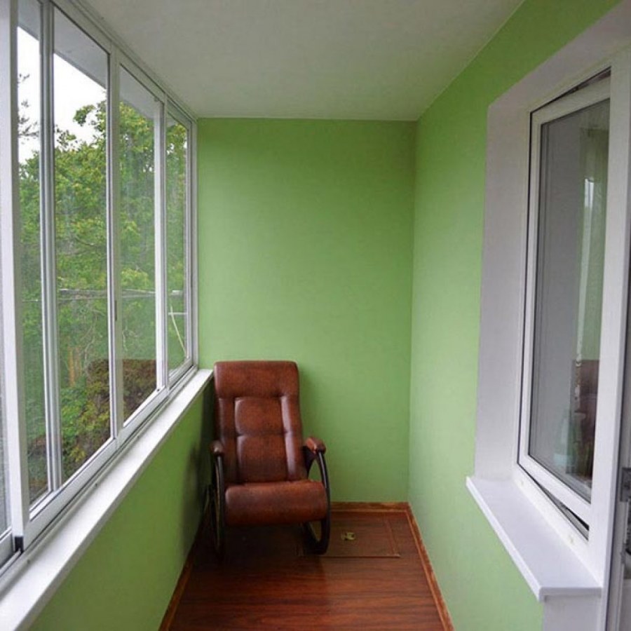 Отделка балкона под покраску