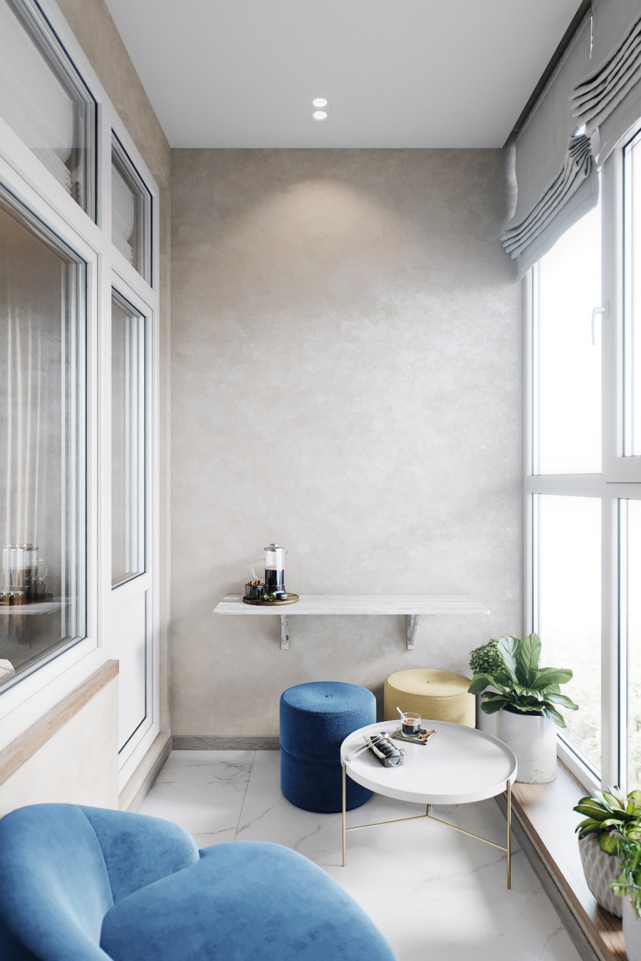 Отделка балкона под покраску