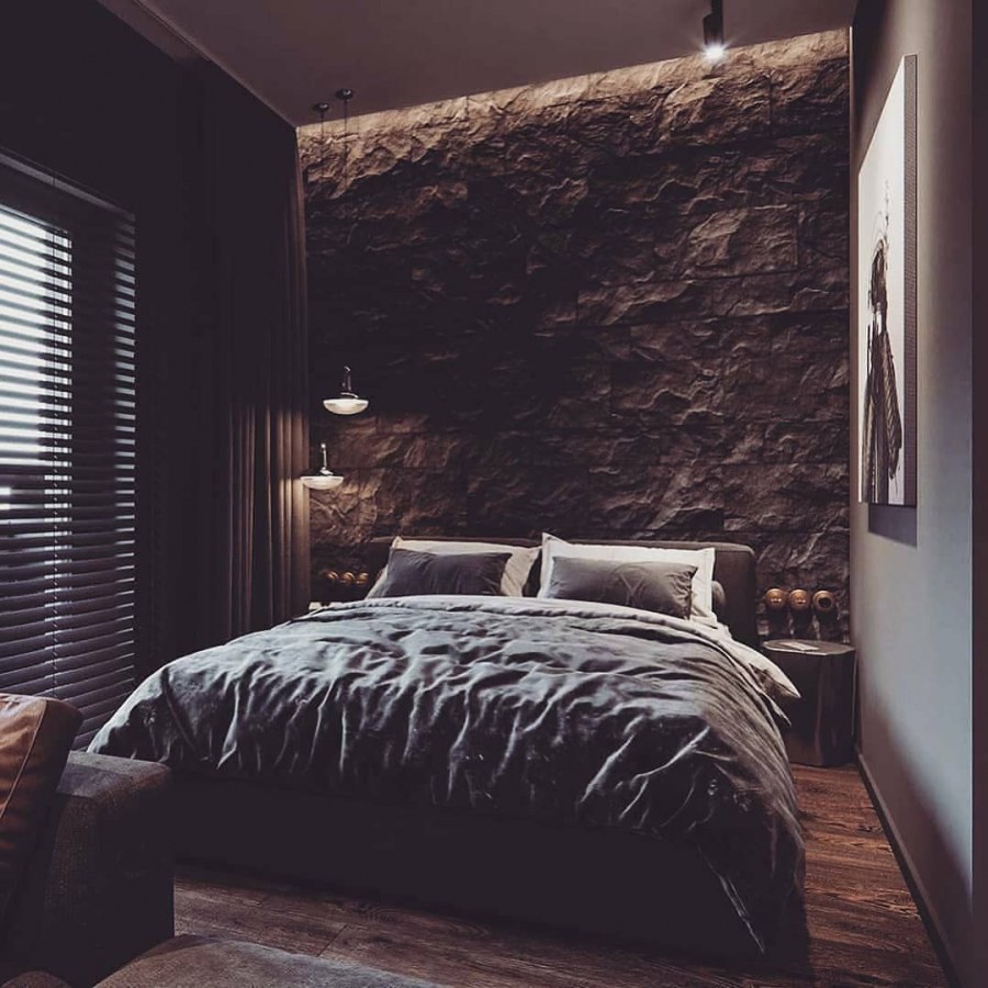 Спальня в стиле Сканди лофт