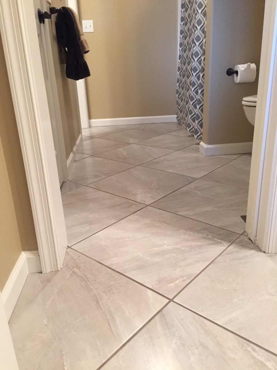 Плитка напольная по диагонали