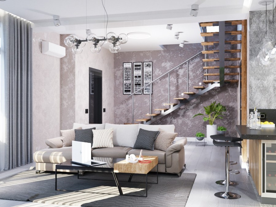 Дом в стиле лофт двухэтажный