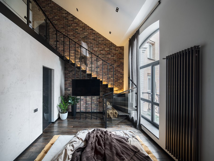 Маленький дом двухэтажный лофт