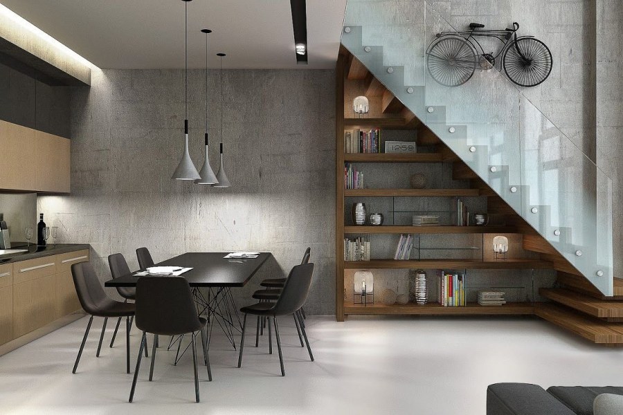 Лестница в стиле лофт и Индастриал