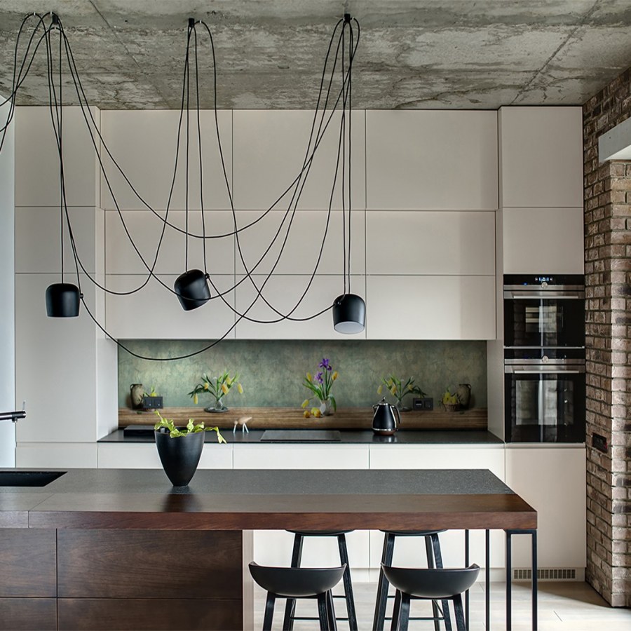 Кухонный фартук в стиле лофт