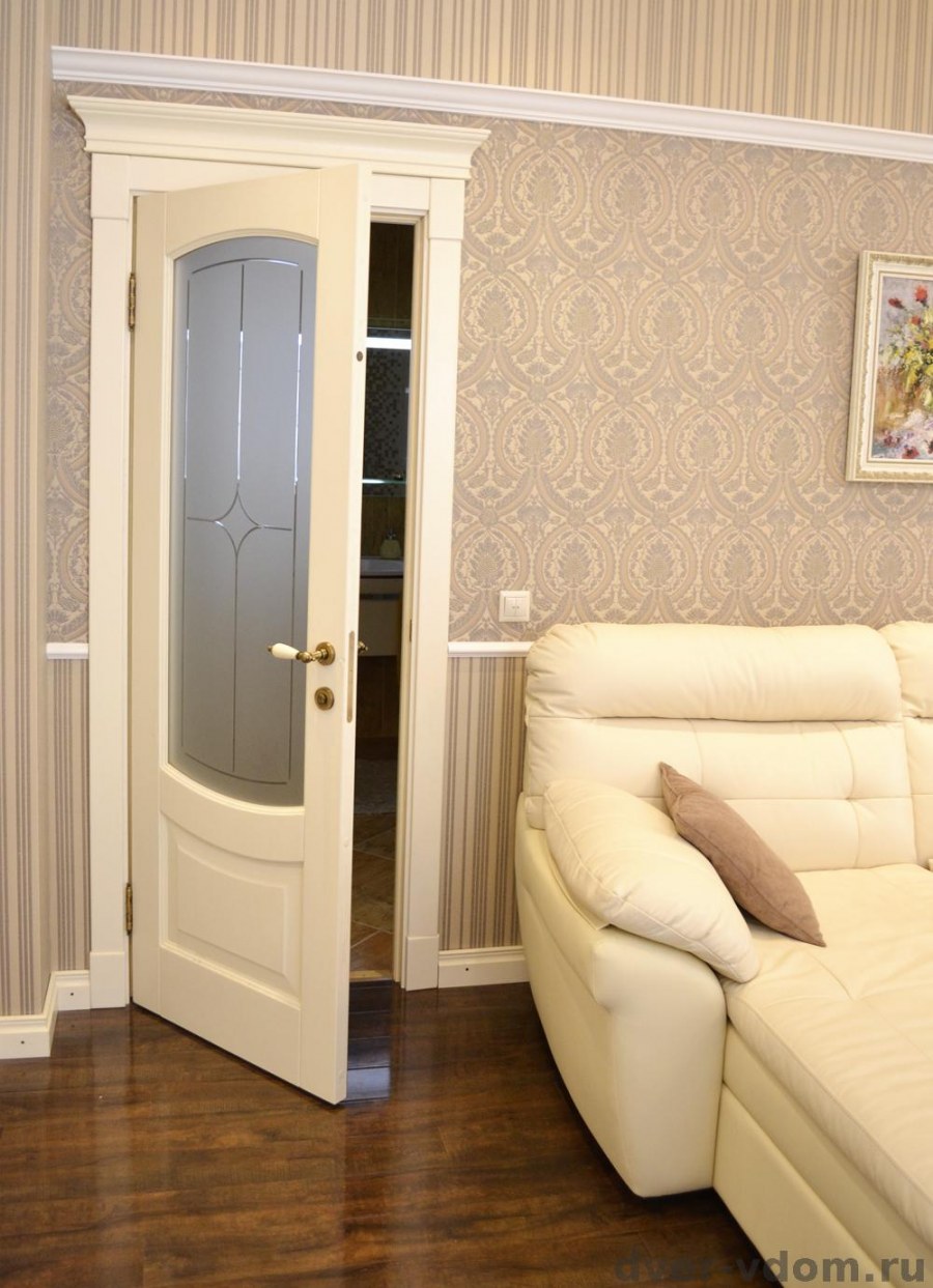 Двери выбеленный дуб в интерьере