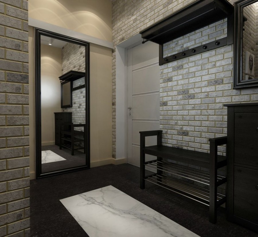 Прихожая 4кв стиль лофт