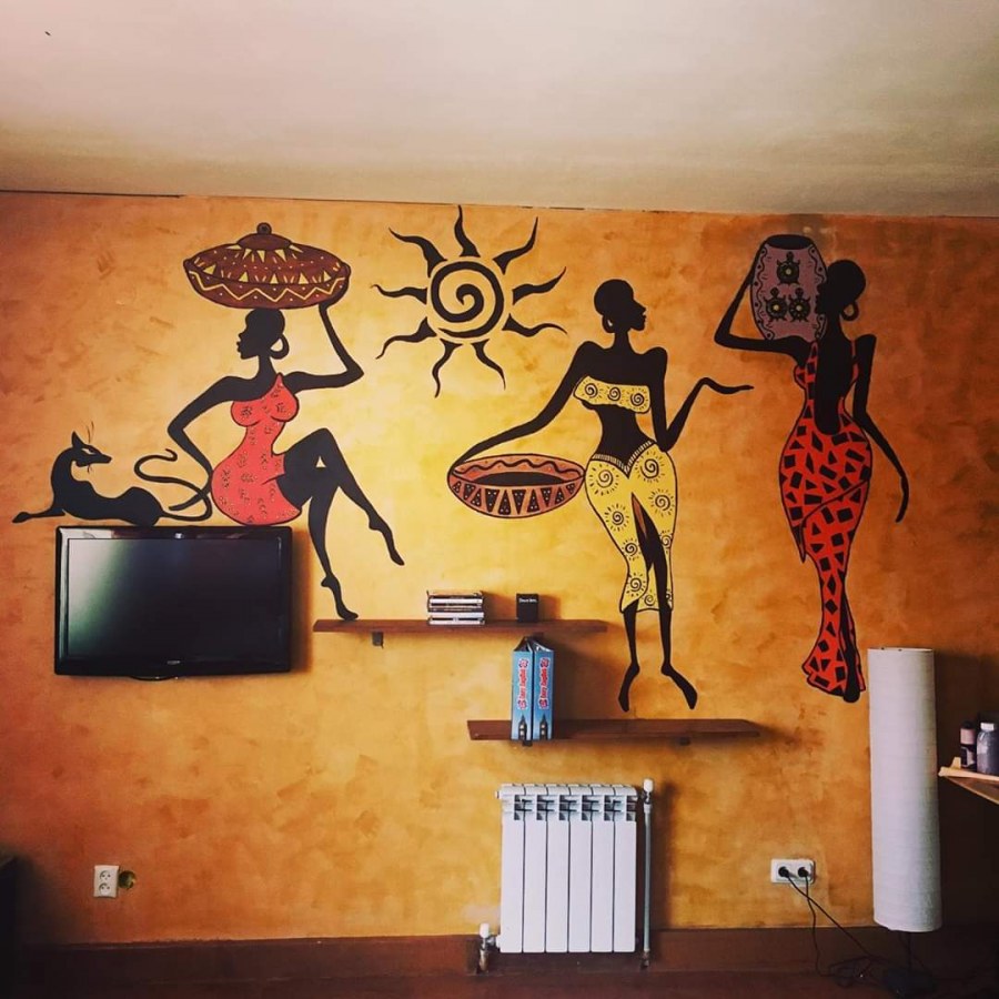 Роспись стен африканские мотивы